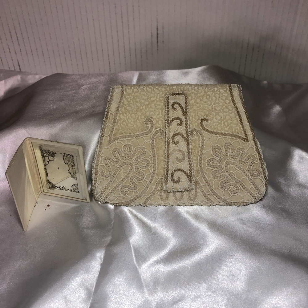 Colette Paris antique purse with mirror compact.